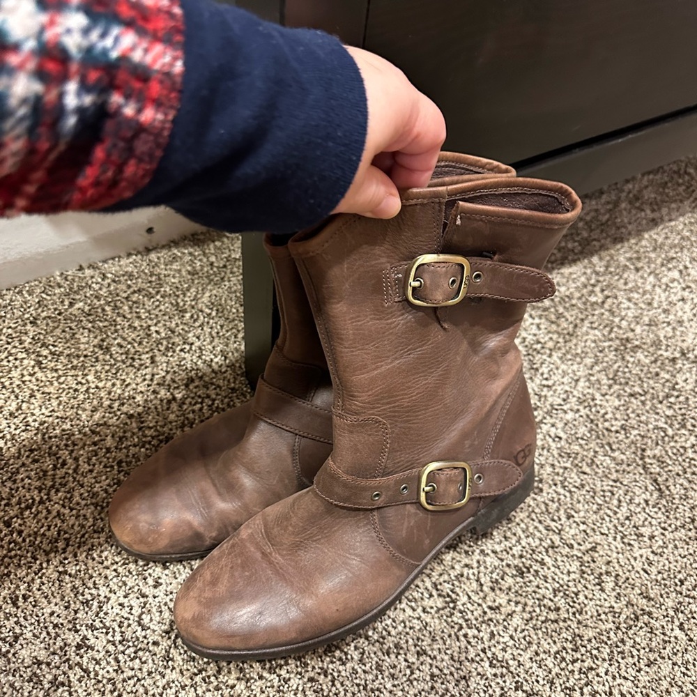 UGG Brown Leather Boots